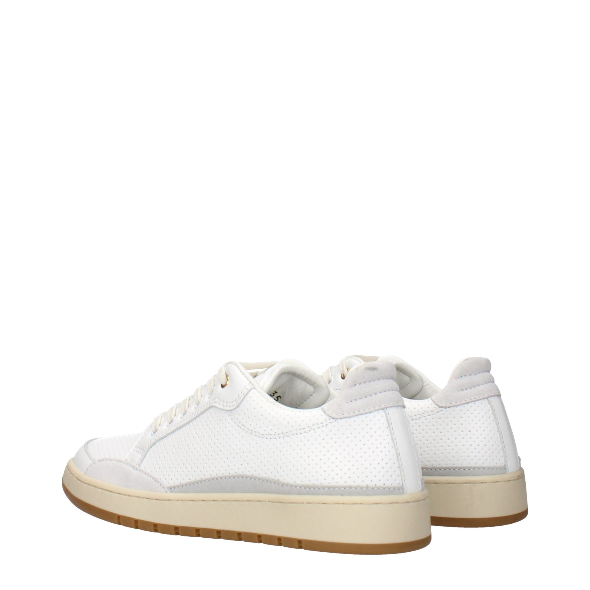 Eleventy White Leather Low Top Sneakers