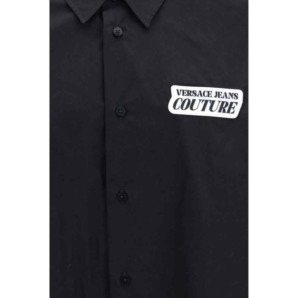Versace Jeans Black Cotton Dress Shirt