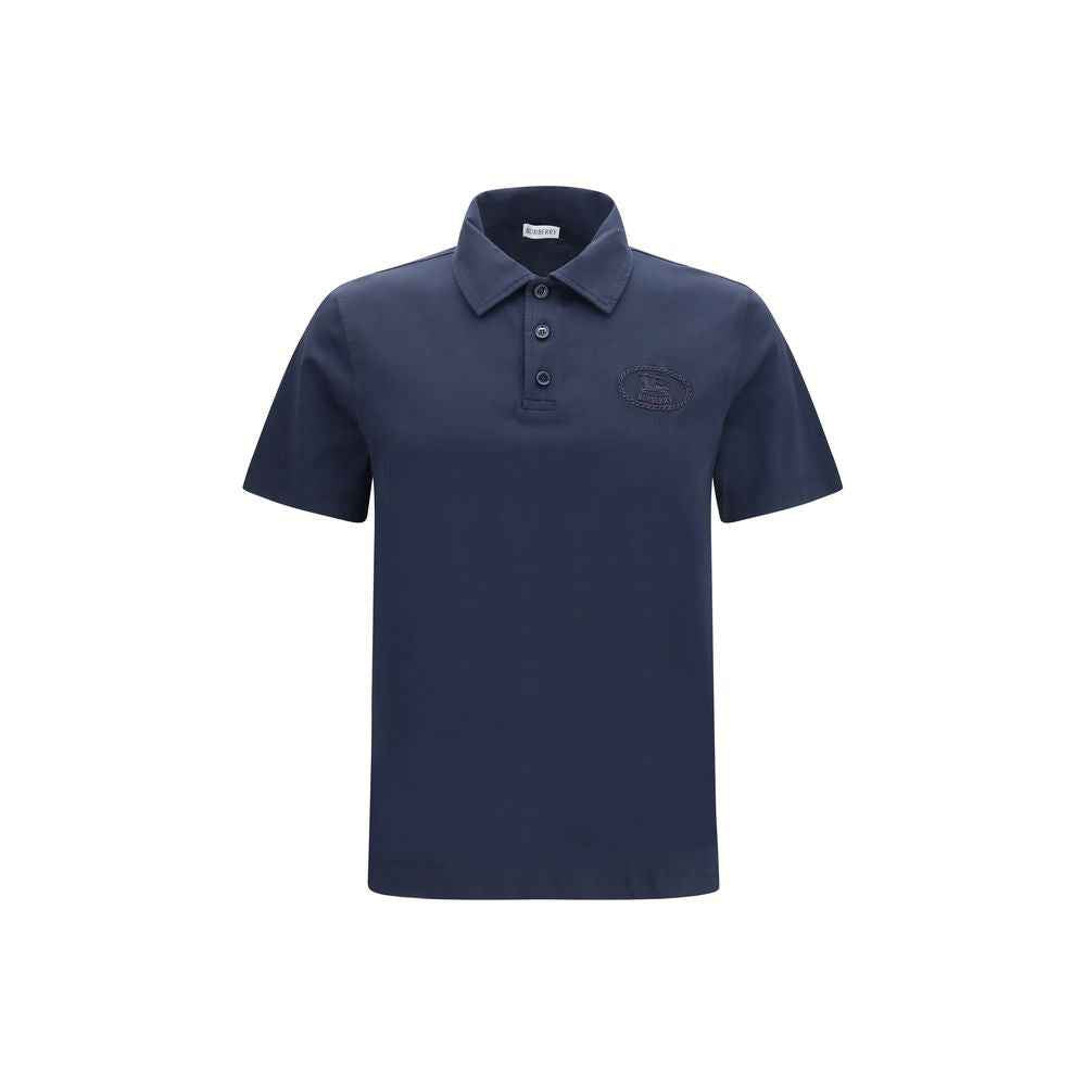 Burberry Blue Cotton Polo Shirt