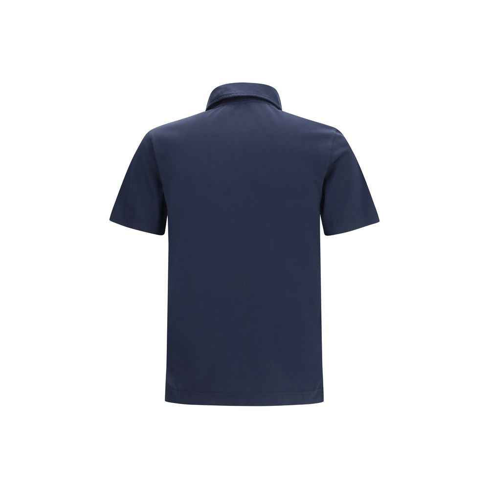 Burberry Blue Cotton Polo Shirt