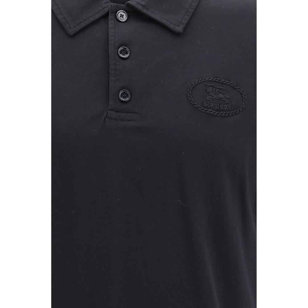 Burberry Blue Cotton Polo Shirt