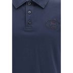 Burberry Blue Cotton Polo Shirt
