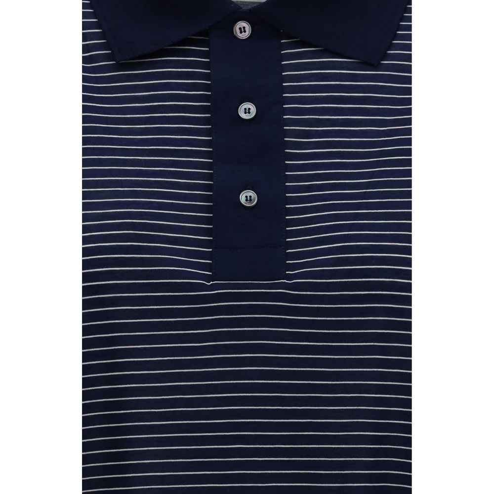 Ami Paris Blue Cotton Polo Shirt