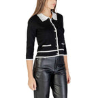 Morgan De Toi Black And White Viscose Sweatshirt
