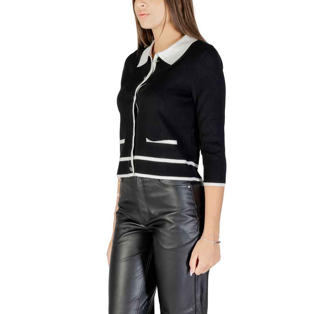 Morgan De Toi Black And White Viscose Sweatshirt