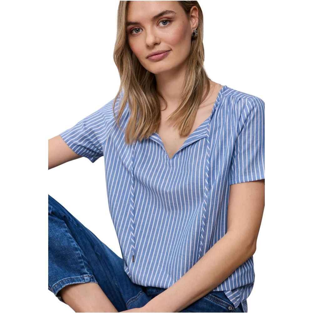 Street One Blue Cotton Blouse