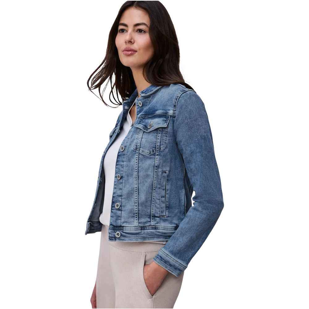 Street One Blue Cotton Denim Jacket