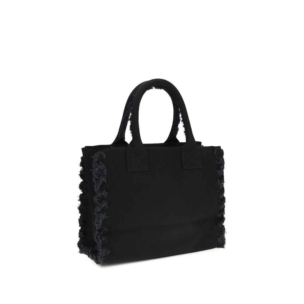 PINKO Black Cotton Shoulder Bag