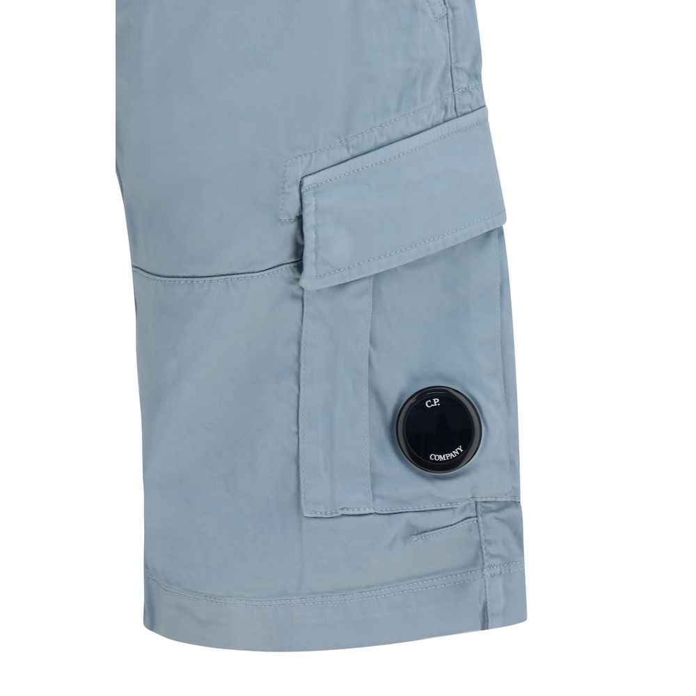 C.P. Company Blue Cotton Bermuda Shorts