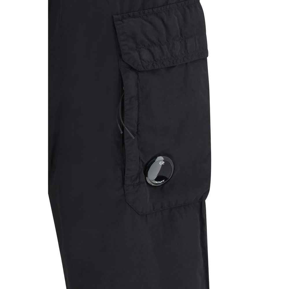 C.P. Company Black Nylon Cargo Pants