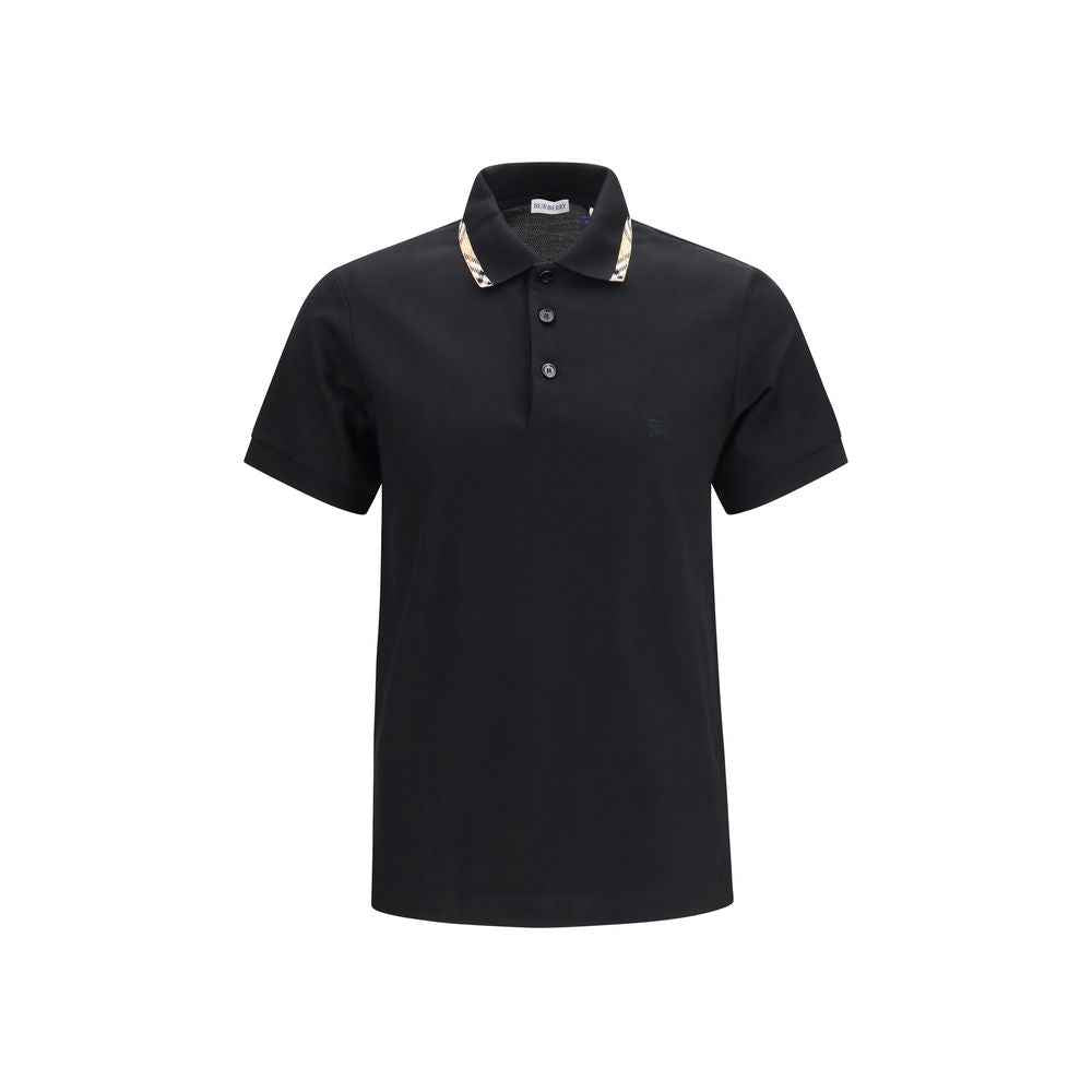 Burberry Black Cotton Polo Shirt
