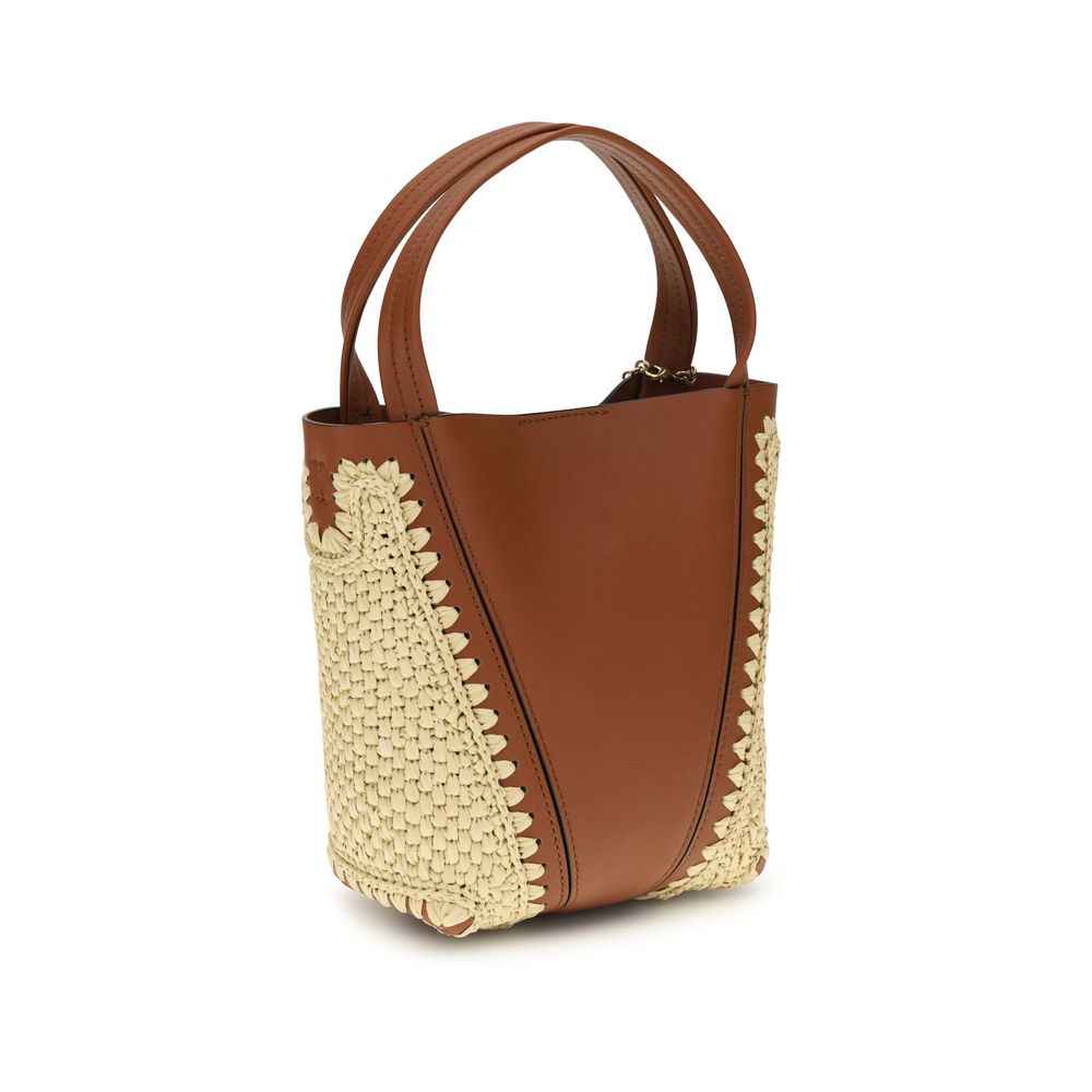 Chloé Beige Raffia Shoulder Bag