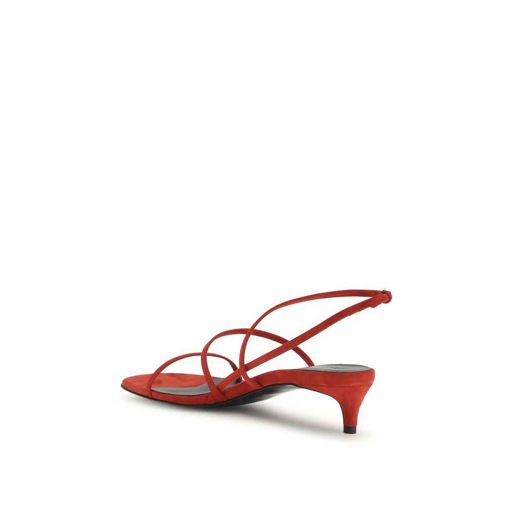 Khaite Multicolor Calf Leather Bos Taurus Stiletto Heel Sandals