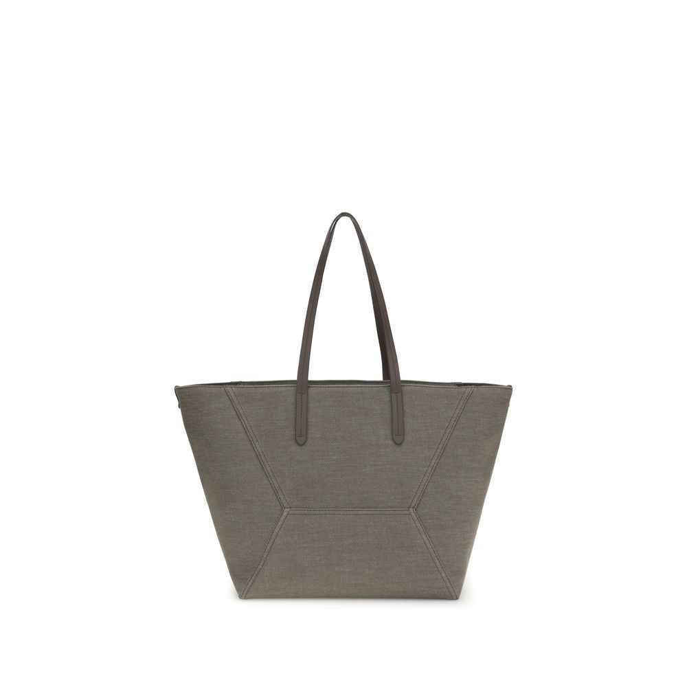 Brunello Cucinelli Brown Nylon Shoulder Bag