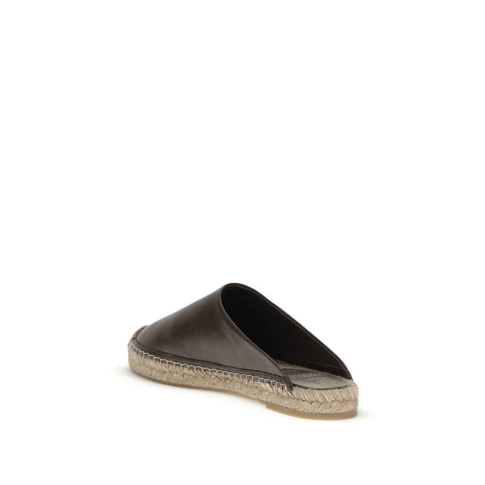 Brunello Cucinelli Brown Calf Leather Bos Taurus Mules