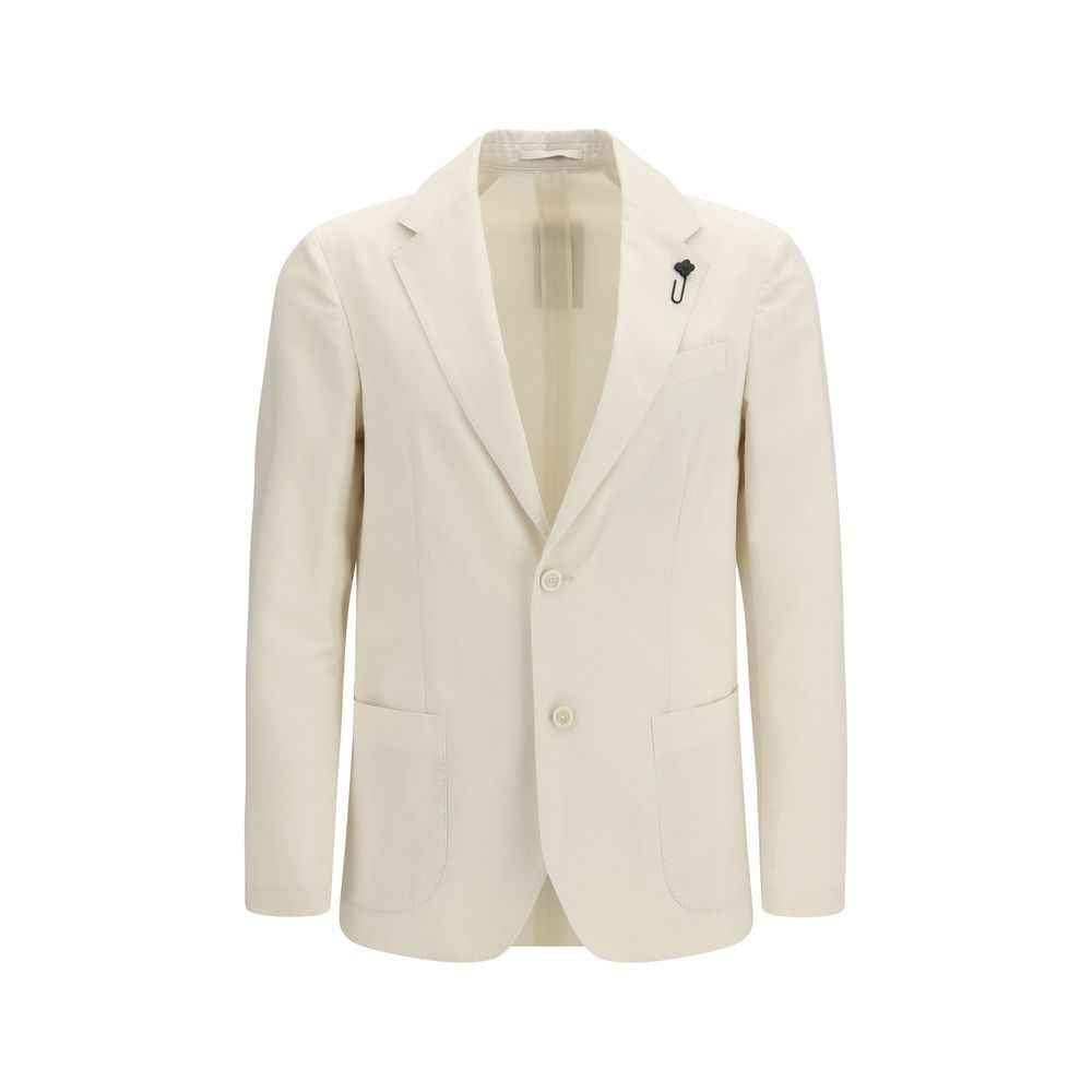 Lardini White Cotton Blazer