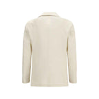 Lardini White Cotton Blazer