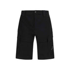 C.P. Company Black Cotton Bermuda Shorts