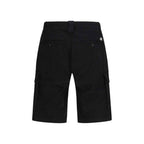 C.P. Company Black Cotton Bermuda Shorts