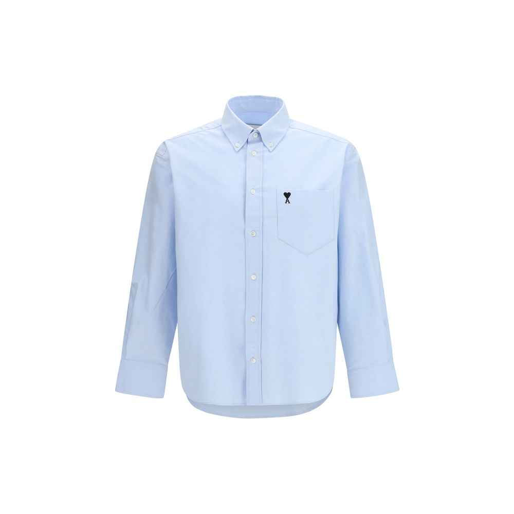 Ami Paris Blue Cotton Shirt