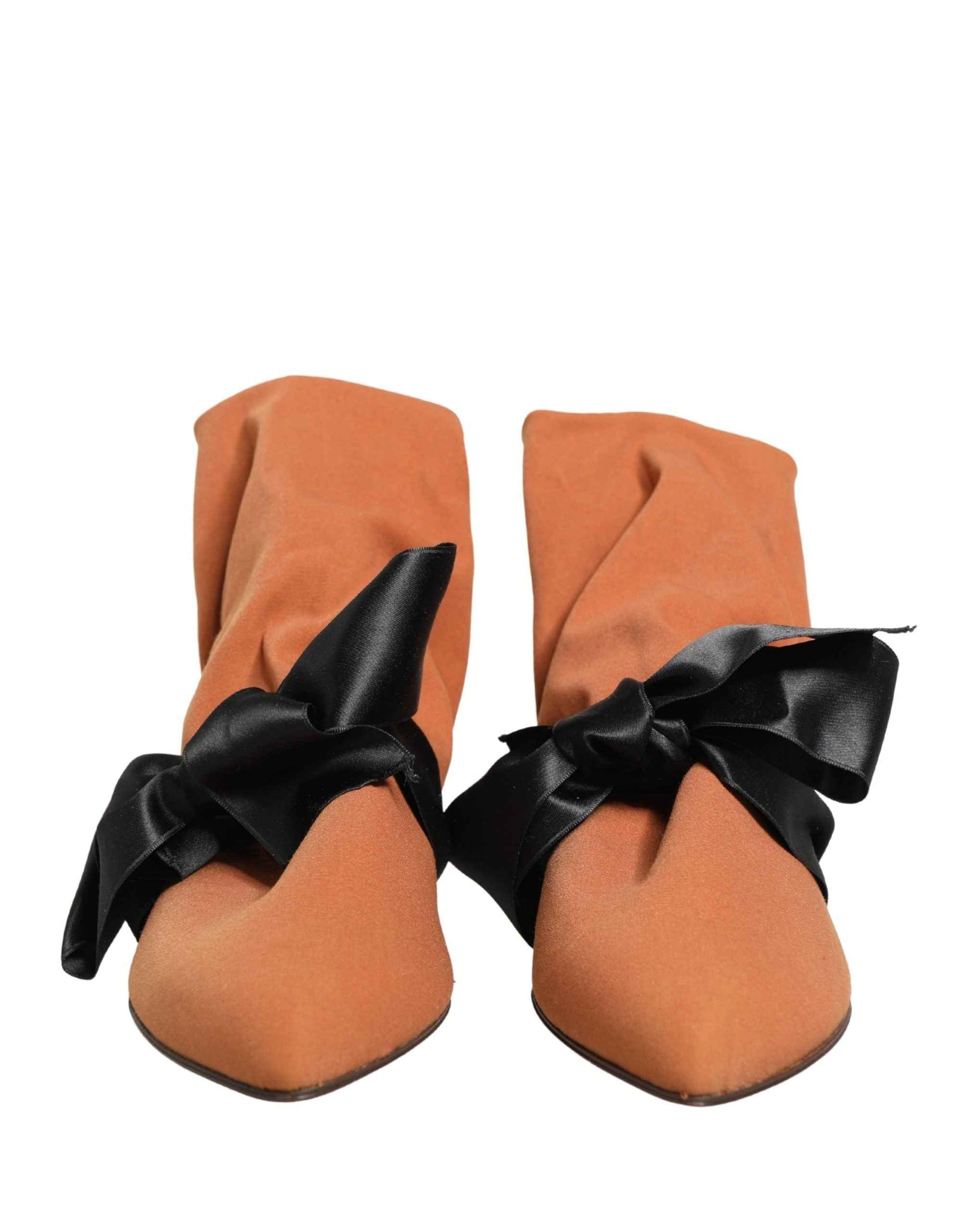 Dolce & Gabbana Brown Black Suede Boots Shoes