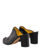 Dolce & Gabbana Black Sequined Mules Shoes