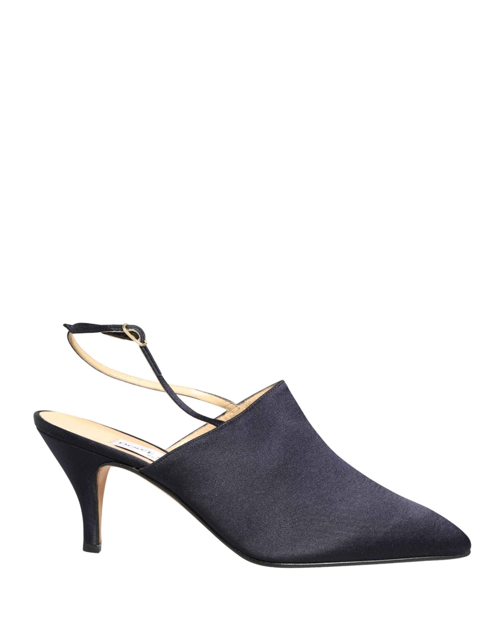Dolce & Gabbana Black Suede Heels Slingbacks Shoes