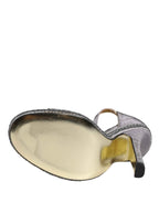 Dolce & Gabbana Gray High Heeled Sandals Ankle Strap Shoes