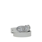 Diesel White Calf Leather Bos Taurus Regular Belt