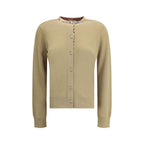 Burberry Brown Wool Oves Aries Cardigan