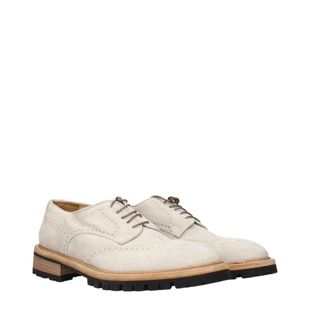 Eleventy Gray Leather Oxfords And Derbies