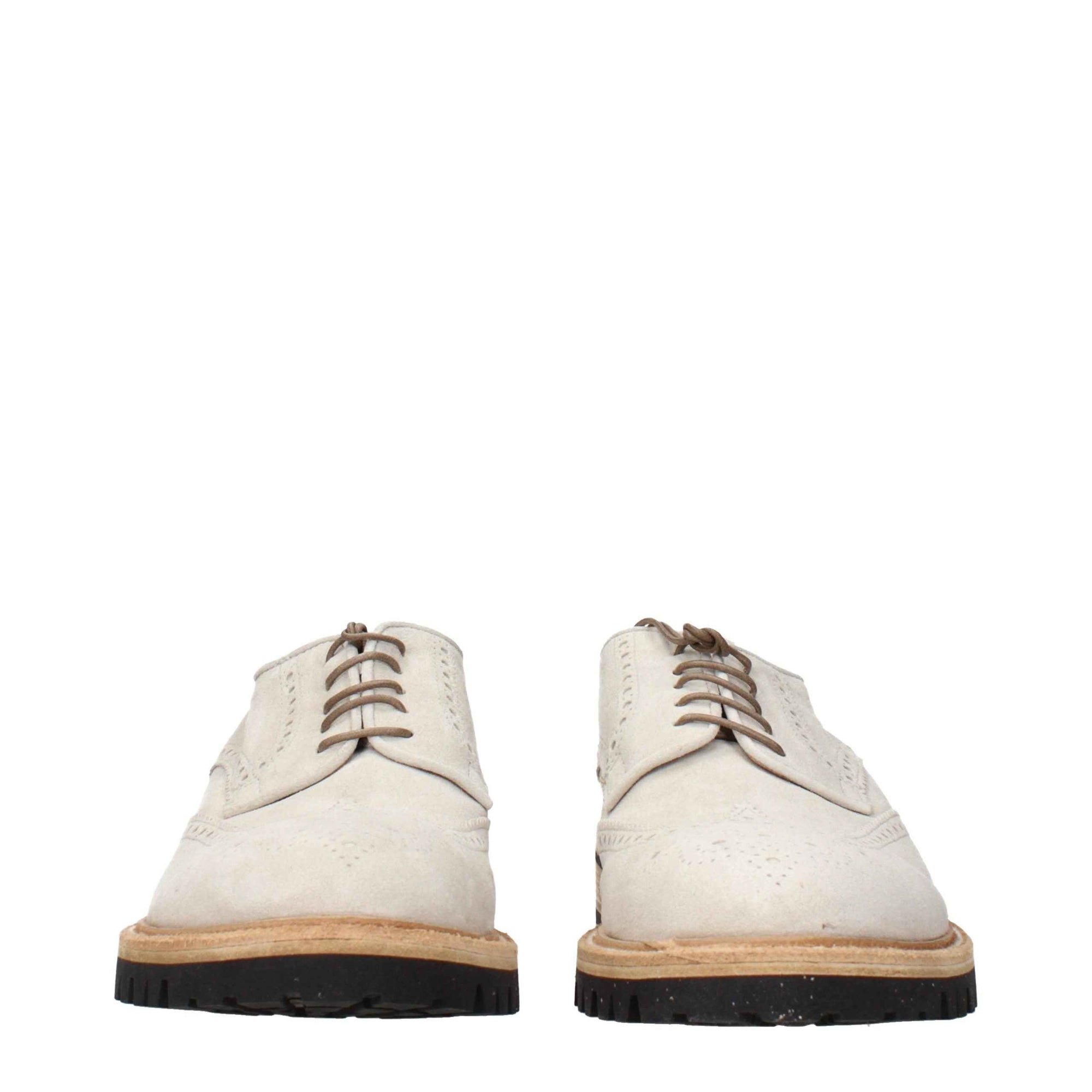 Eleventy Gray Leather Oxfords And Derbies