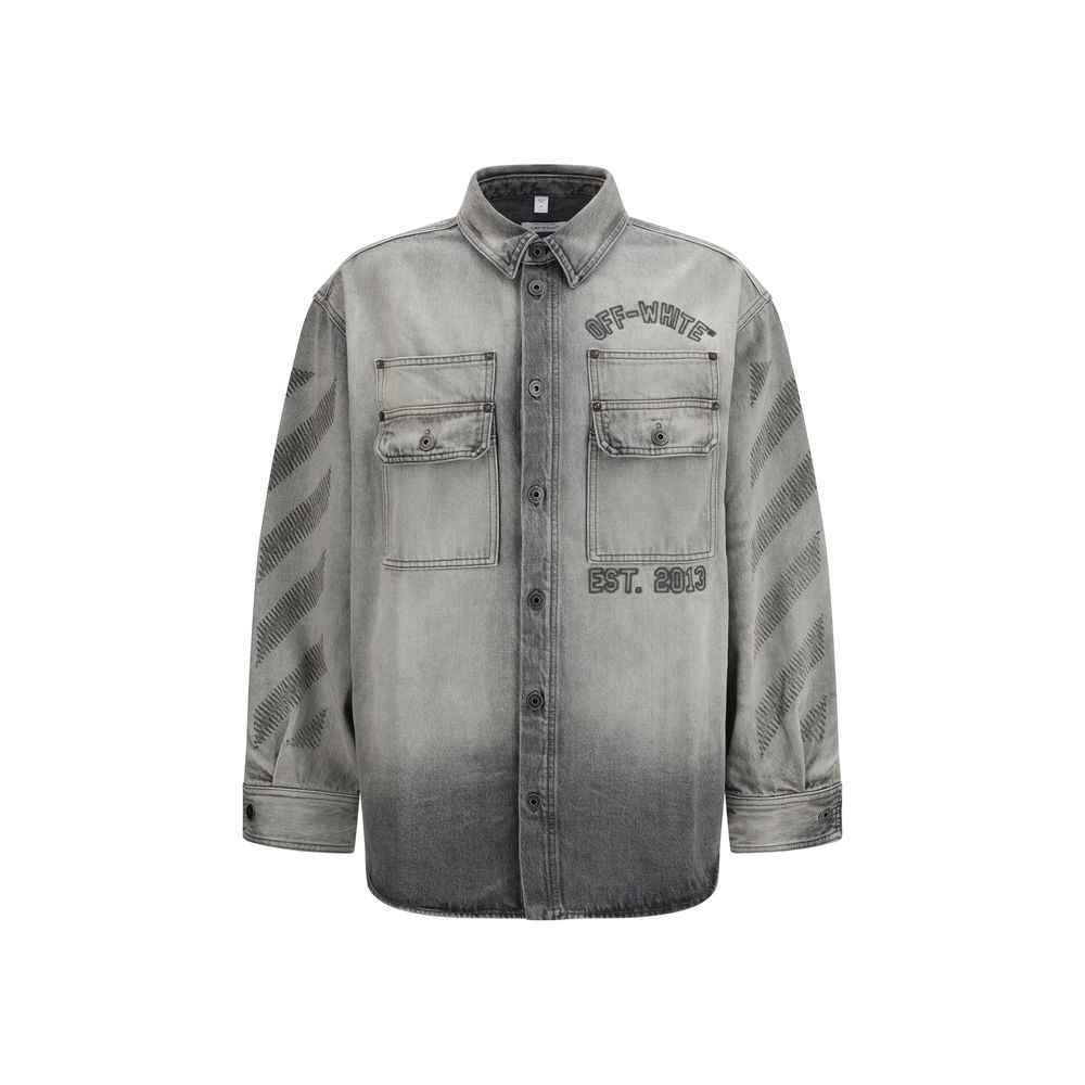 Off-White Gray Denim Shirt