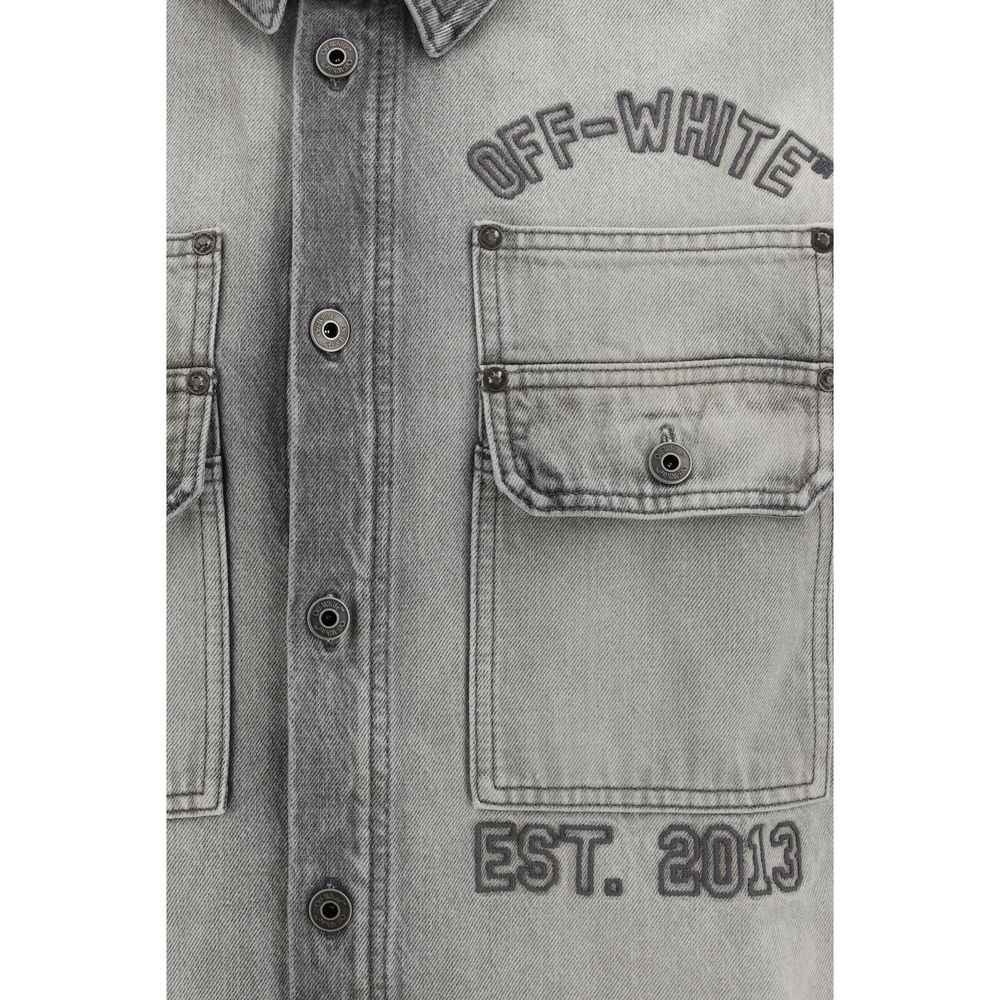 Off-White Gray Denim Shirt