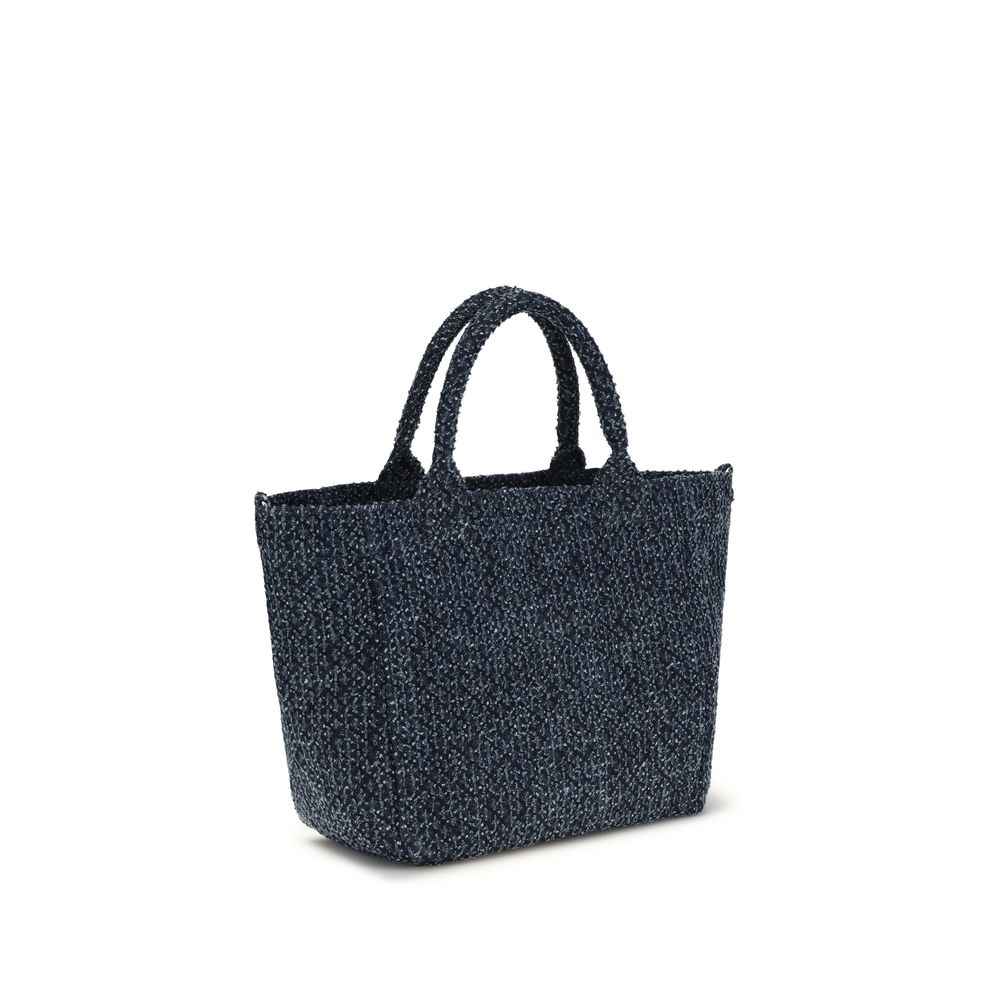 Ganni Blue Cotton Shoulder Bag
