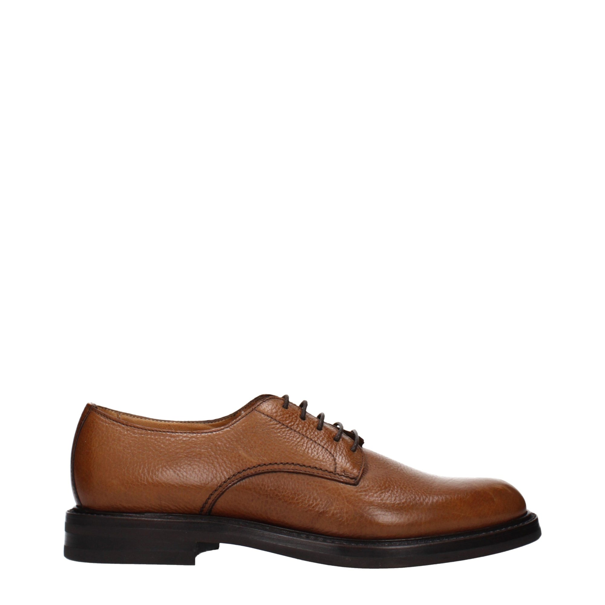 Eleventy Brown Leather Oxfords And Derbies