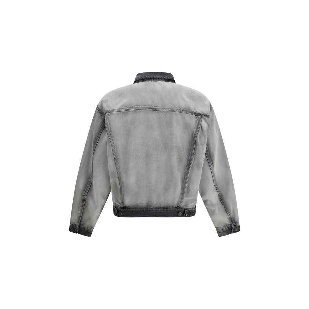 Diesel Gray Cotton Denim Jacket