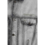 Diesel Gray Cotton Denim Jacket
