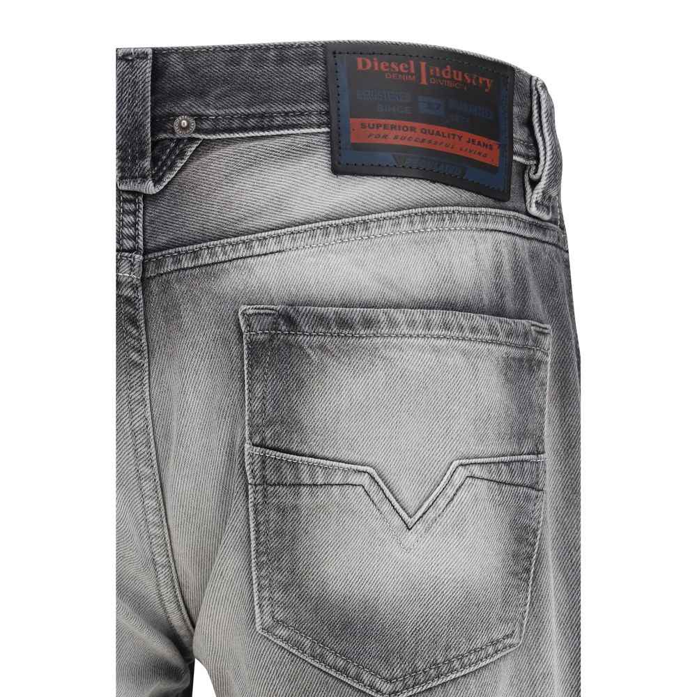 Diesel Gray Cotton Bootcut Jeans