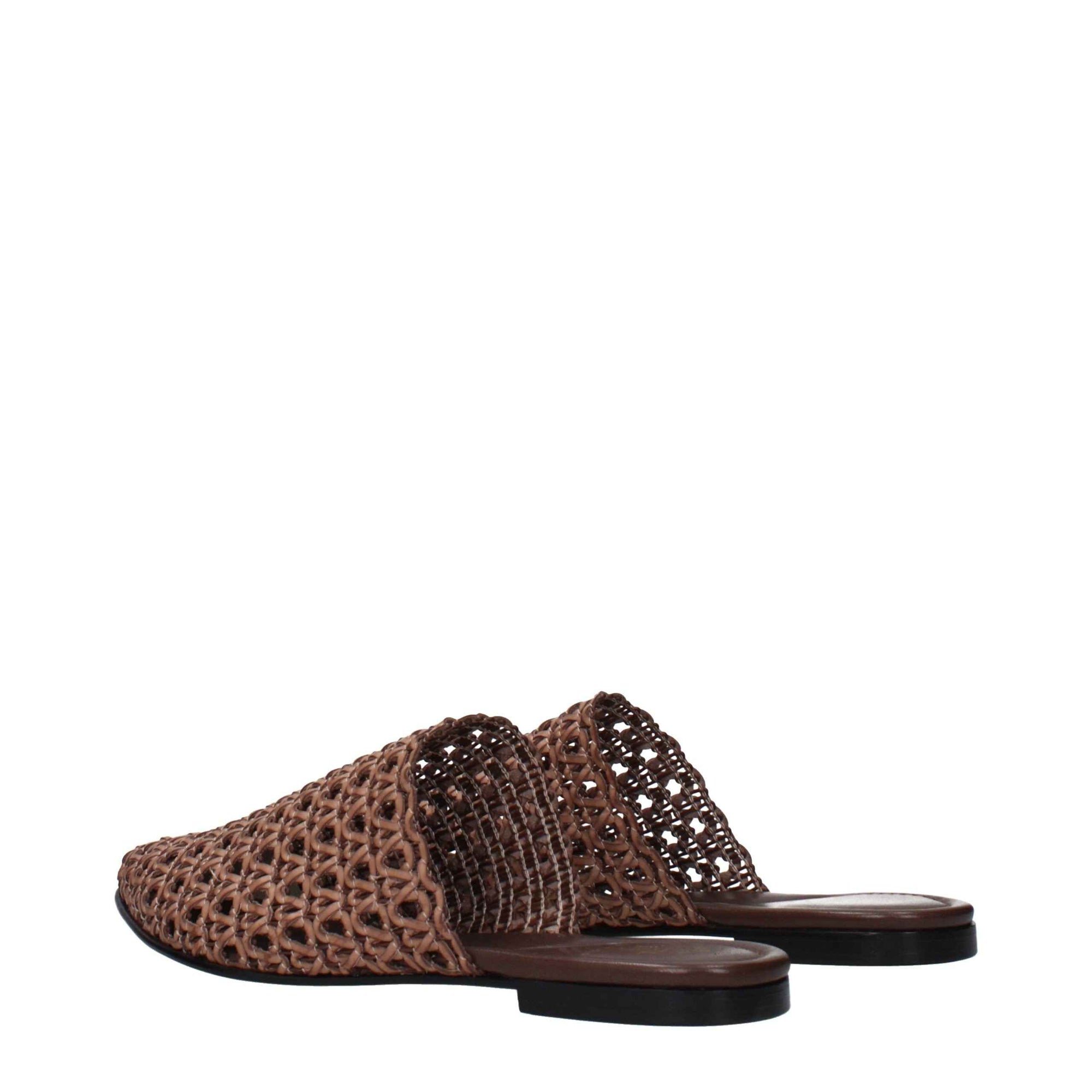 Eleventy Brown Leather Slippers