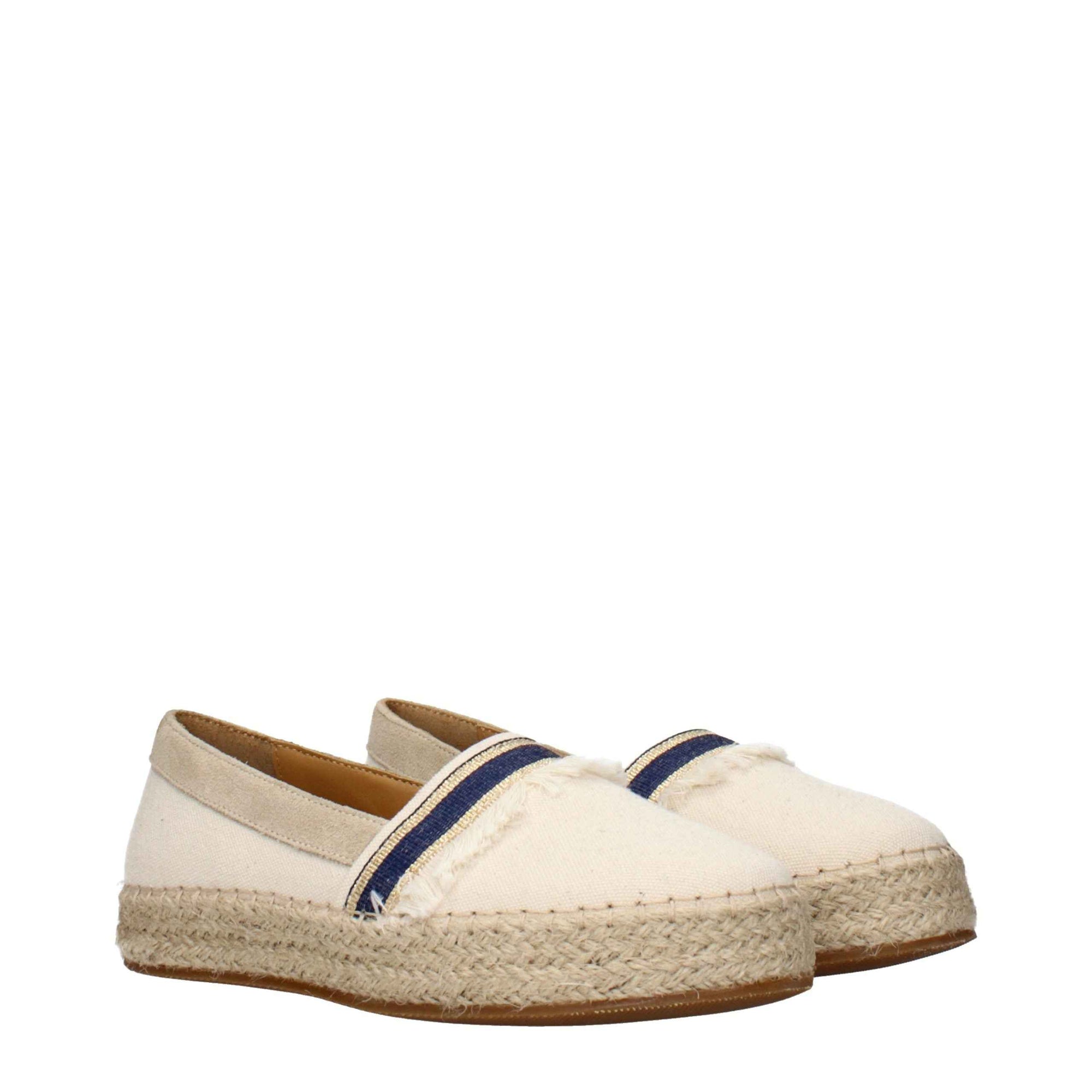 Eleventy Beige Fabric Espadrilles