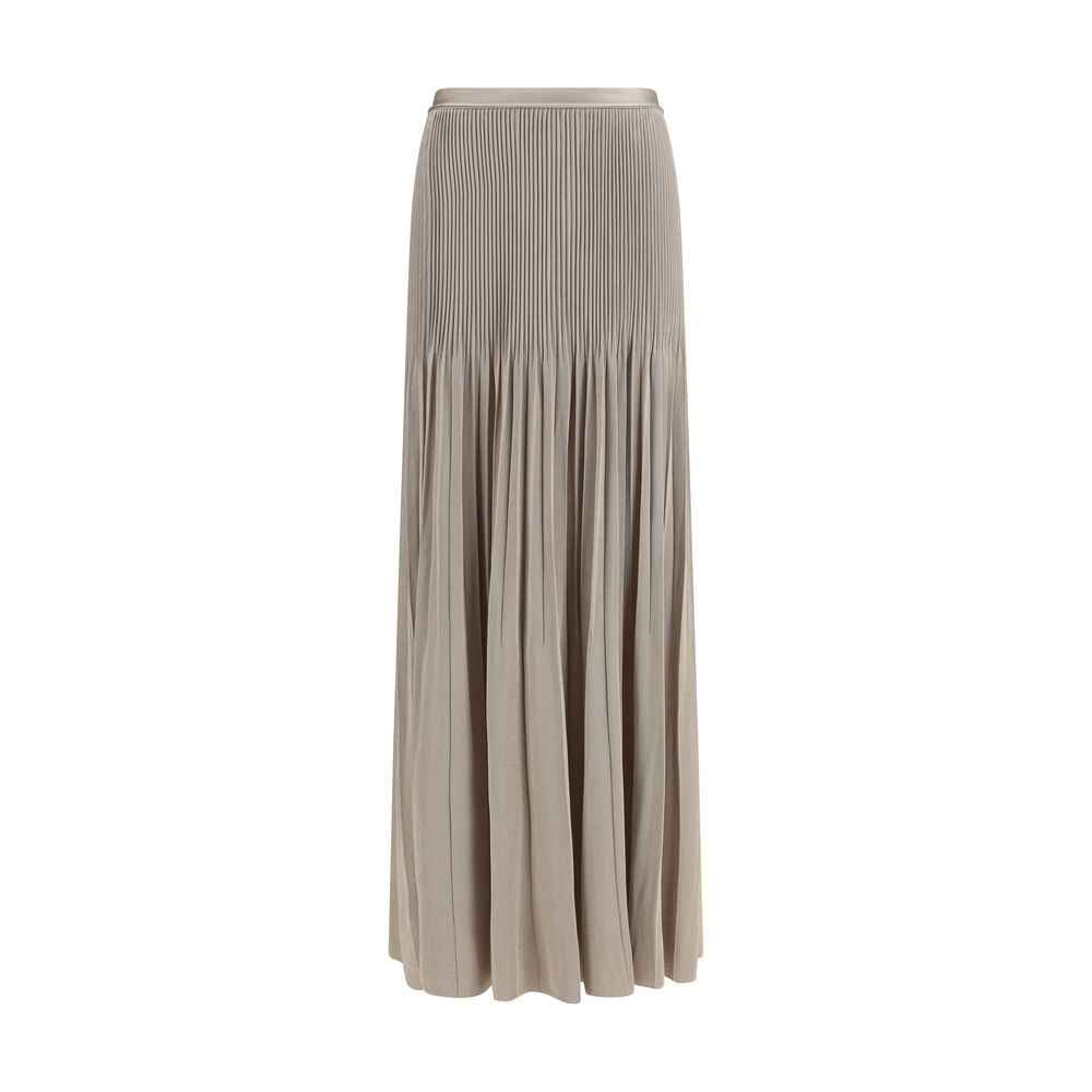 Giorgio Armani Gray Viscose Midi Skirt