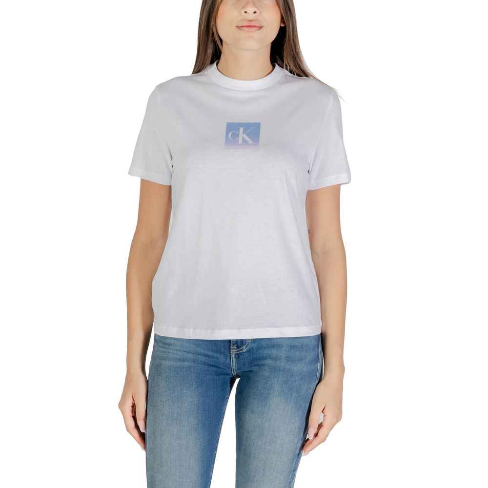 Calvin Klein Jeans White Cotton T-Shirt