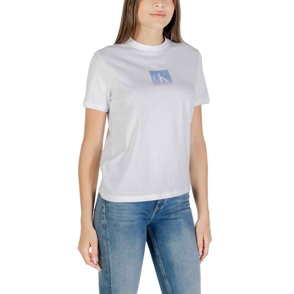 Calvin Klein Jeans White Cotton T-Shirt