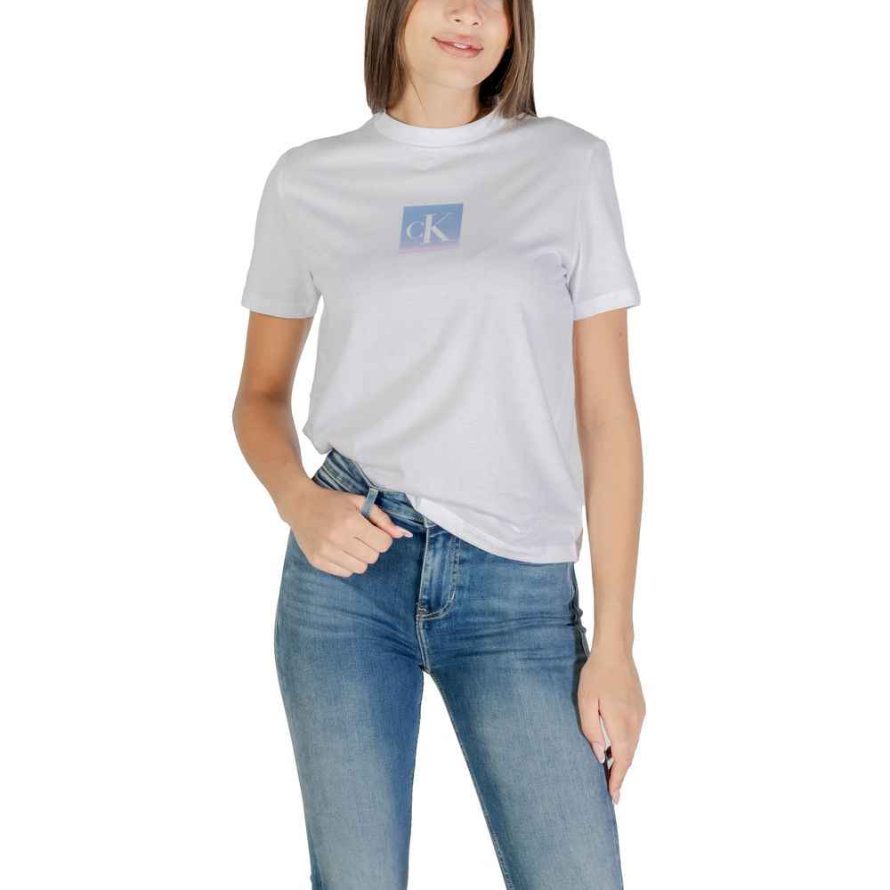 Calvin Klein Jeans White Cotton T-Shirt