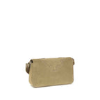 PINKO Beige Calf Leather Bos Taurus Shoulder Bag