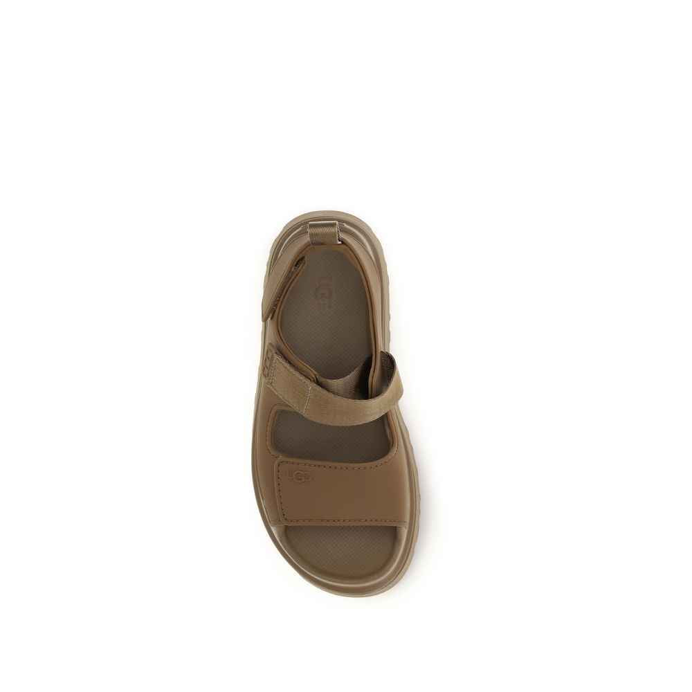 UGG Brown Recycled Polyester Flat Sandals
