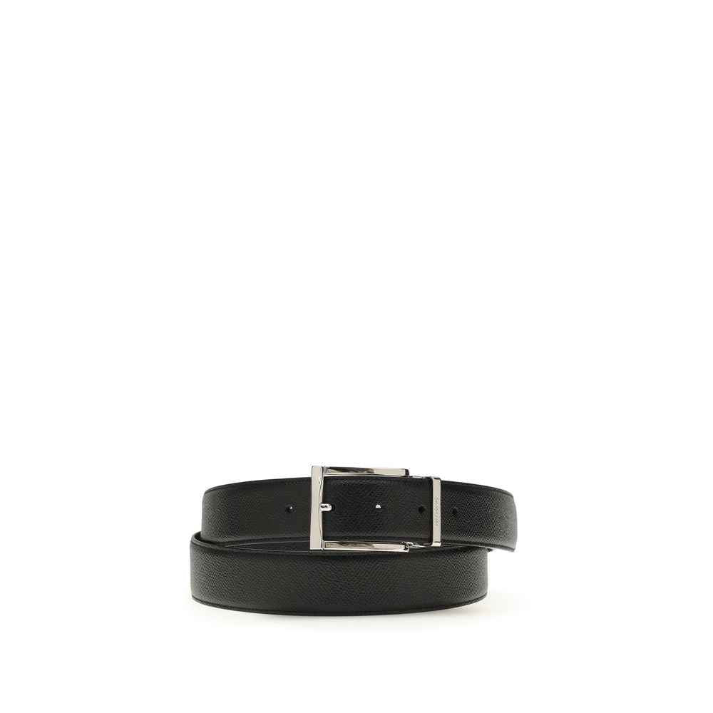 Ferragamo Blue Calf Leather Bos Taurus Regular Belt