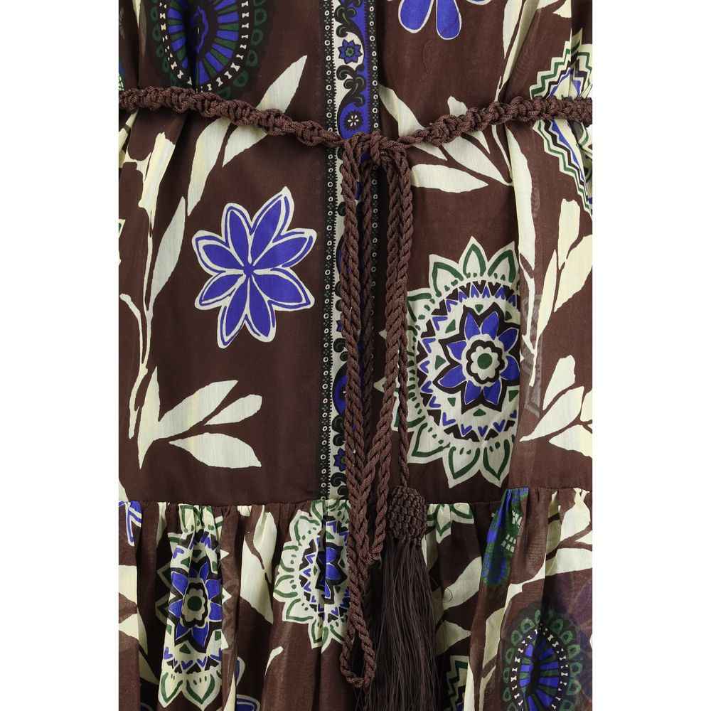 Alemais Brown Cotton Casual Dress