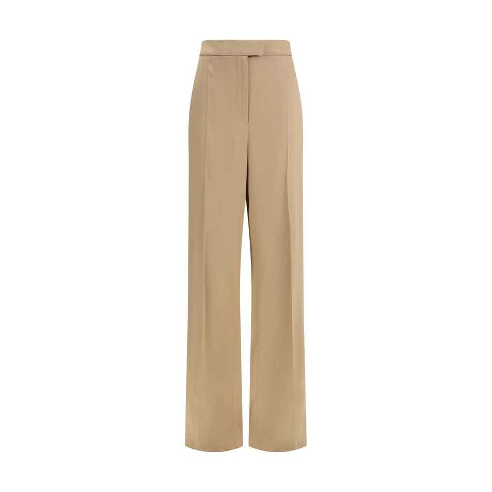 Valentino Beige Silk Dress Pants